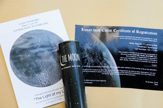 buy land on moon