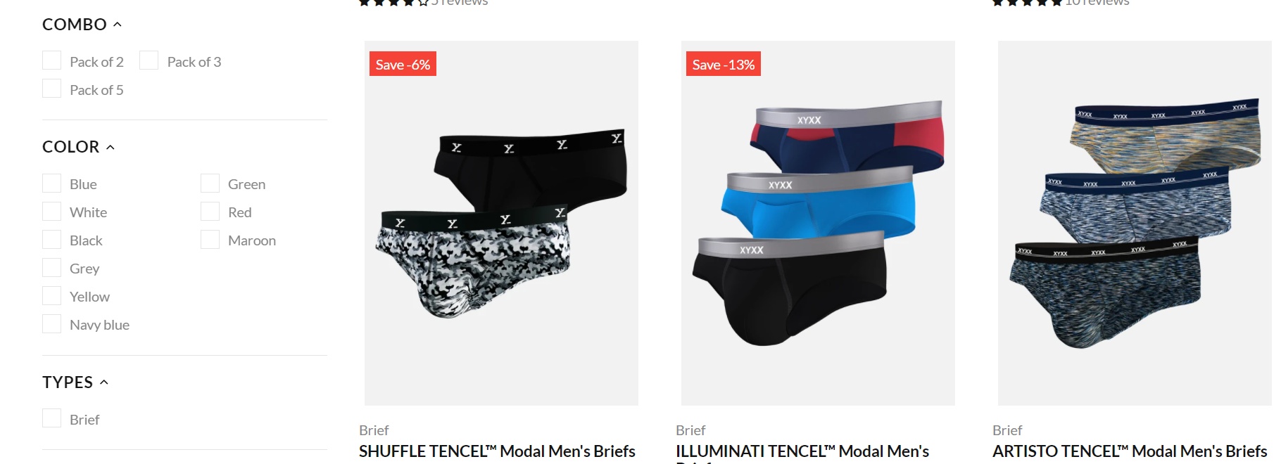 XYXX tencel modal briefs